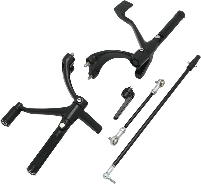 FENGREN Motorcycle Black Forward Controls Complete Kit Pegs Levers Linkages for Harley 2014-2022 Sportster XL 883 1200 Forty Eight XL883/C/N/L/R, XL1200C/R/L/N/X - Image 2
